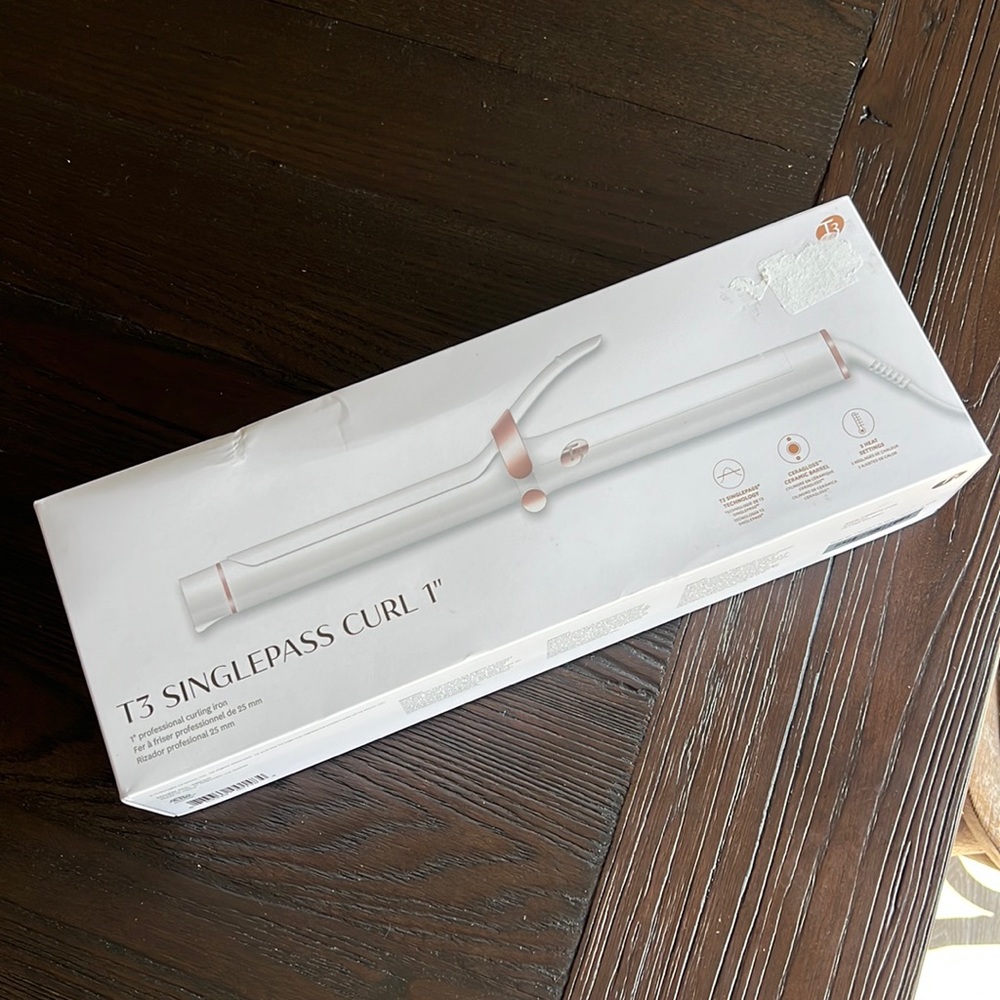 T3 SinglePass Curl 1" - White and Rose Gold